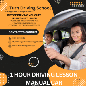 UTurn driving school manual car driving lesson one hour manaual car